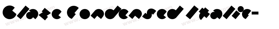 Glaze Condensed Italic字体转换